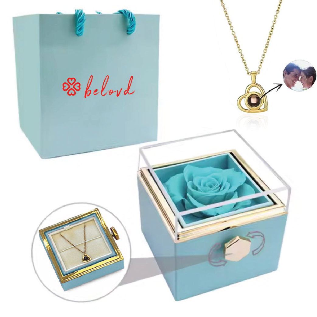 Projection NeckLace W/ Eternal Rose box