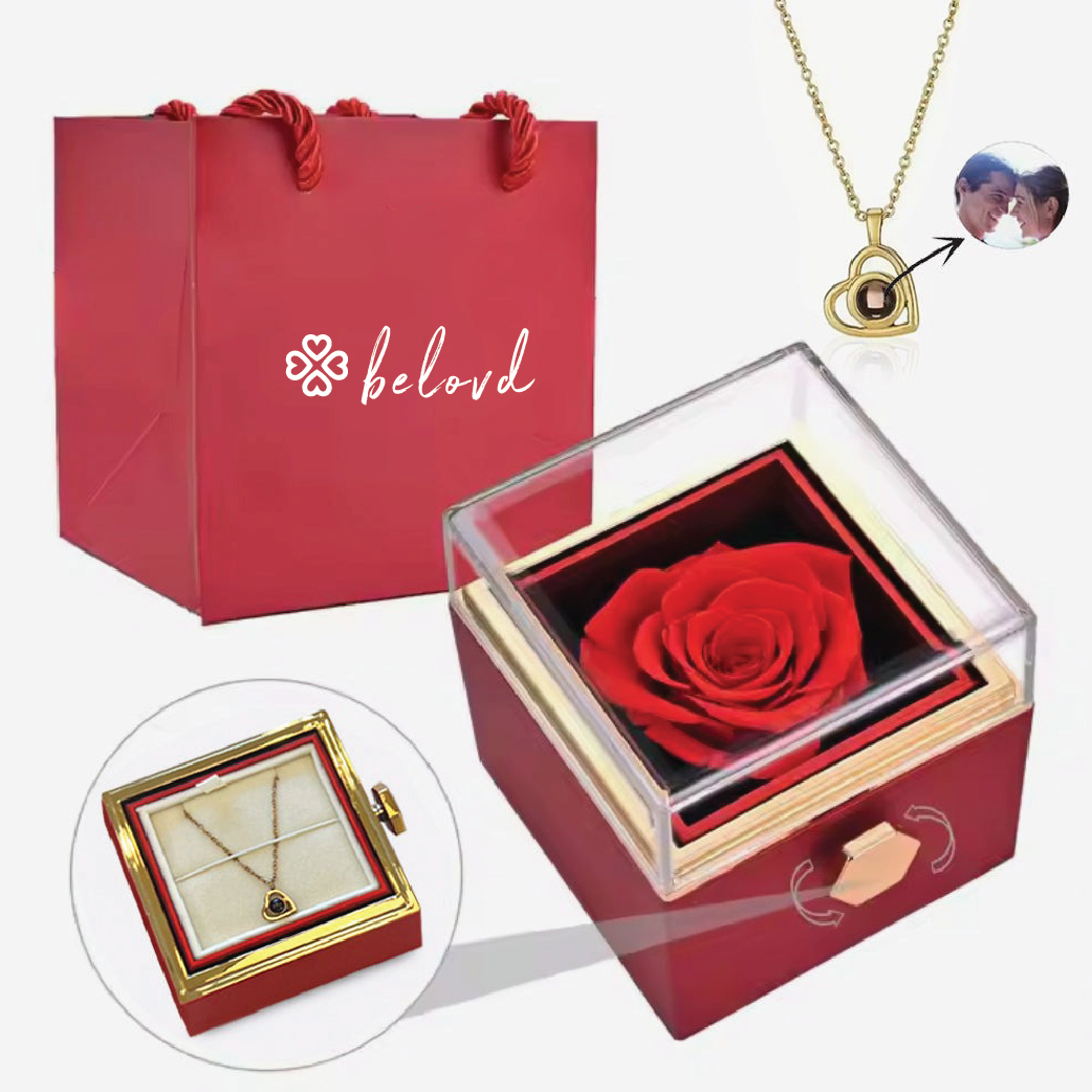 Projection NeckLace W/ Eternal Rose box